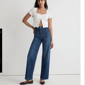 NWT Madewell The Perfect Vintage Wide-Leg Jean Caronia Wash - 26